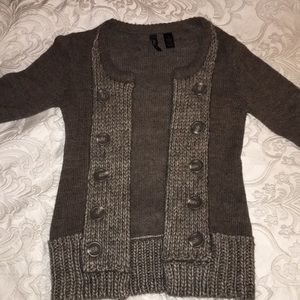 BKE wool woven cardigan/sweater